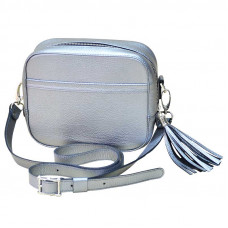 Women's cross-body bag ERA leather Silver (ERA-KB-03-05)